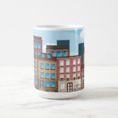 Mug Immeubles en grès brun (Centre)