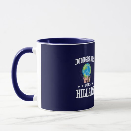 MUG IMMIGRÉS POUR HILLARY (Gauche)