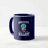 MUG IMMIGRÉS POUR HILLARY (Devant gauche)