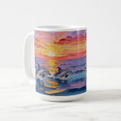 Mug Impasto Dolphins and Ocean Waves (Devant gauche)