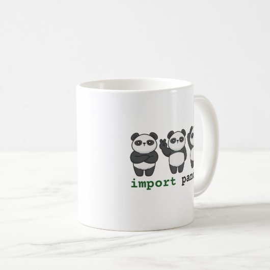 Mug importer des pandas (Devant droit)