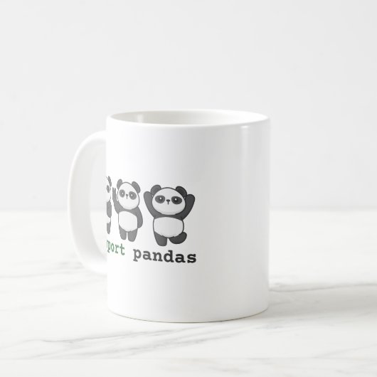 Mug importer des pandas (Devant gauche)