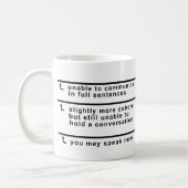 Mug Impossible de communiquer la coupe du café (Gauche)