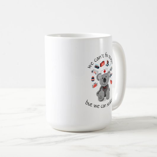 Mug Impossible de réparer le devis de soins infirmiers (Devant droit)