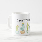 Mug Impossible de toucher ceci | Aquarelle de Cactus (Devant gauche)