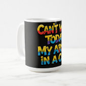 Mug Impossible de travailler aujourd'hui Mon bras est  (Devant gauche)