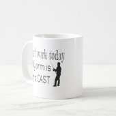 Mug Impossible de travailler Humour de pêche (Devant gauche)