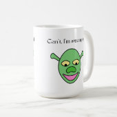 Mug Impossible. Je suis débordée Citation drôle et ide (Devant droit)