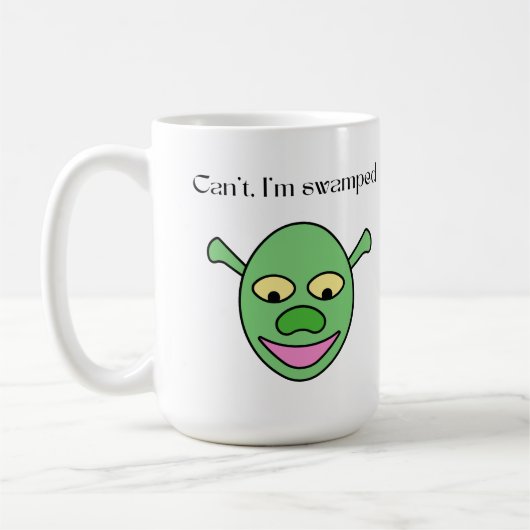 Mug Impossible. Je suis débordée Citation drôle et ide (Gauche)
