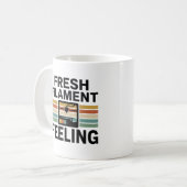 Mug Impression 3D à filament de style rétro (Devant gauche)
