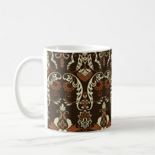 Mug Impression à damas floral : vintage sans soudure.