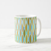 Mug Impression à ruban du milieu du siècle - blues et  (Devant droit)