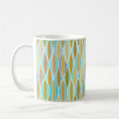 Mug Impression à ruban du milieu du siècle - blues et  (Gauche)
