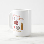 Mug Impression à thème de voyage à Londres (Devant gauche)