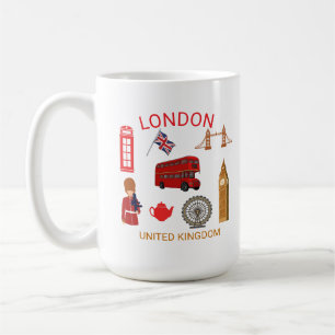 Mug Impression à thème de voyage à Londres