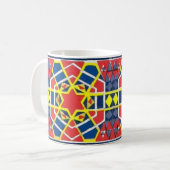 Mug impression abstraite colorée (Devant gauche)