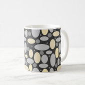 Mug Impression abstraite de cercles à pois rétro vinta (Devant droit)