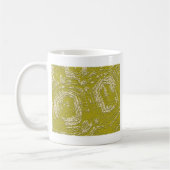 Mug Impression abstraite de coquille de tortue moutard (Gauche)