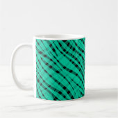 Mug Impression abstraite de tigre turquoise vert (Gauche)