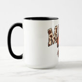Mug Impression animal MAMA avec un nœud marron (Gauche)
