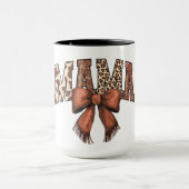Mug Impression animal MAMA avec un nœud marron (Centre)