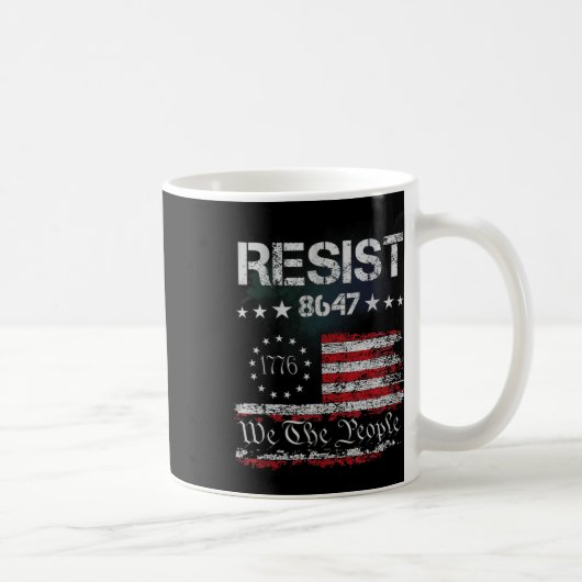 Mug Impression anti-Trump 47 86 47 Impression du drape (Droite)