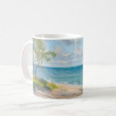 Mug Impression artistique de plage matinale côtière se (Devant gauche)