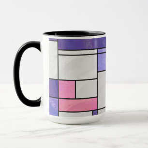 Mug Impression blanc rose rose clair