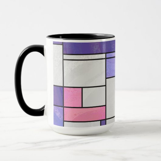Mug Impression blanc rose rose clair (Gauche)