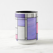 Mug Impression blanc rose rose clair (Centre)