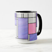 Mug Impression blanc rose rose clair (Devant droit)