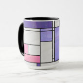 Mug Impression blanc rose rose clair (Devant gauche)