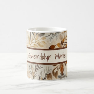 Mug Impression botanique esthétique d'automne cosy