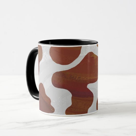 Mug Impression Brown et blanche de vache (Devant gauche)