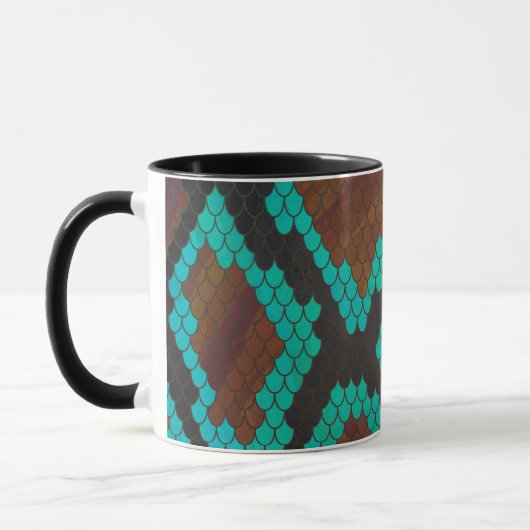 Mug Impression Brown et Turquoise de serpent (Gauche)
