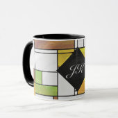 Mug Impression Brown jaune vert (Devant gauche)