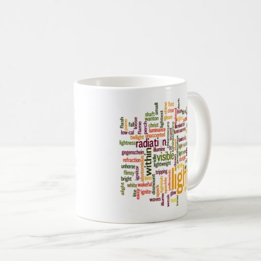 Mug Impression Cloud Word clair (Devant droit)
