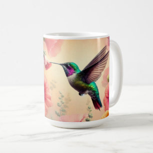 Mug Impression couleur colibri avec design floral