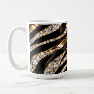Mug Impression d'animal en cristal de zèbre de luxe