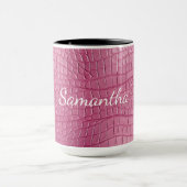 Mug Impression d'animal en faux alligator rose (Centre)