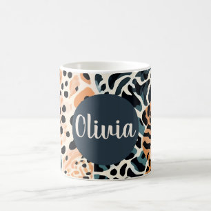 Mug Impression d'animal personnalisée girafe léopard