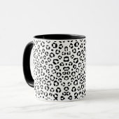 Mug Impression d'animaux en noir et blanc (Devant gauche)