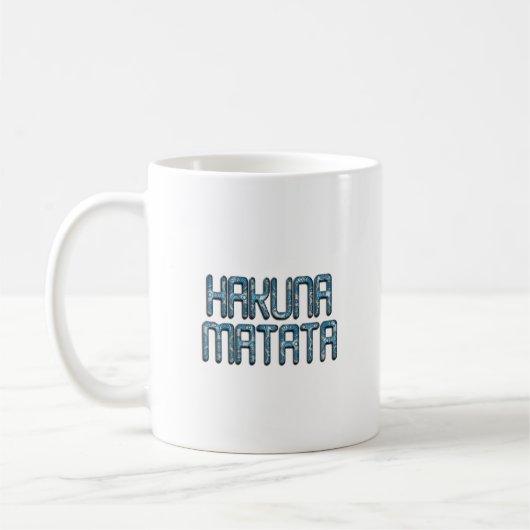 Mug Impression d'art 3D Hakuna Matata (Gauche)