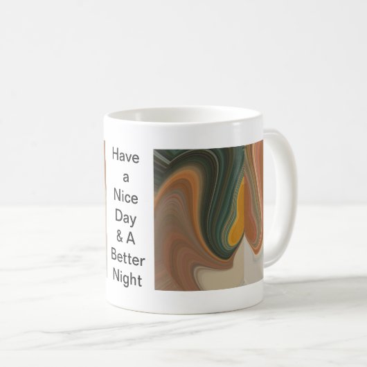Mug Impression d'art Abstrait rétroactif (Devant droit)