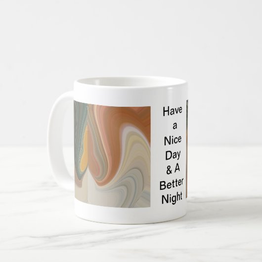 Mug Impression d'art Abstrait rétroactif (Devant gauche)
