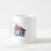 Mug Impression d'art aquarelle de la skyline de Dallas (Devant gauche)