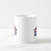 Mug Impression d'art aquarelle de la skyline de Dallas (Centre)