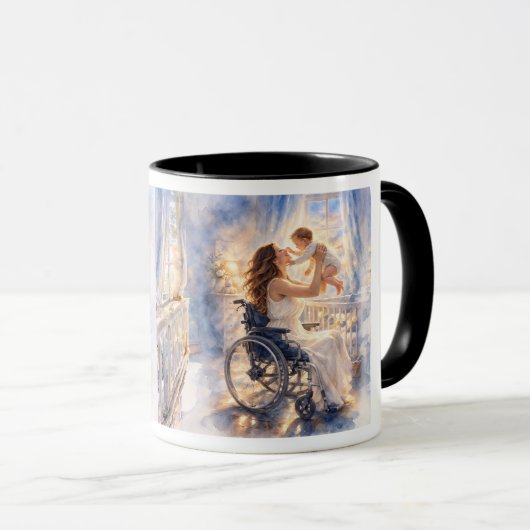 Mug Impression d'art aquarelle « La promesse de maman (Devant droit)