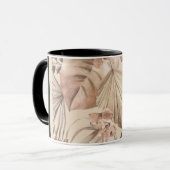 Mug Impression d'art botanique neutre élégant (Devant gauche)