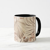 Mug Impression d'art botanique neutre élégant (Devant droit)